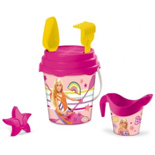 Barbie Bucket Set Diam. 17 + Innaff. + Acc. di Mondo