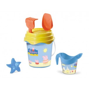 Peppa Pig Bucket Set Diam. 17 + Innaff. + Acc. di Mondo