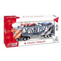 Truck Trailer With 2 Racing Cars Scx24 di Mondo