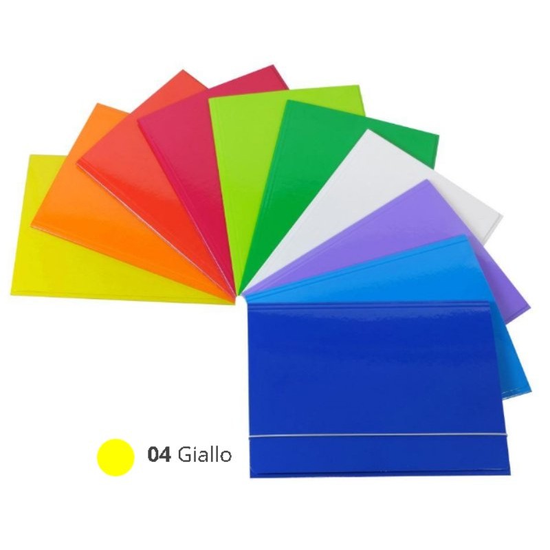 Cartellina 3-Lembi C/Elastico 25x34 (A4) Mm.0,8 Plastificato Giallo di Cartotecnica Del Garda S.R.L.