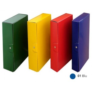 Cartella Porta-Progetti 25x34 (A4) D.8cm Mm.1 Presspan C/Bottone Plastificato Blu di Cartotecnica Del Garda S.R.L.