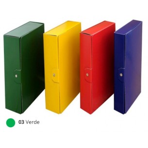 Cartella Porta-Progetti 25x34 (A4) D.14cm Mm.1 Presspan C/Bottone Plastificato Verde di Cartotecnica Del Garda S.R.L.
