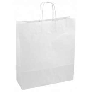 Shopper Bianco Kraft Monolucido F.To 36x12x41 di Florio