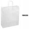 Confezione 25 Shoppers in Carta Colore Bianco Formato 18x20 di Florio