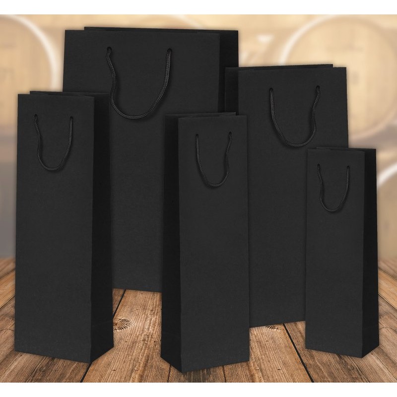 Shopper Kraft Avana Nero - 09x09x39 di Florio
