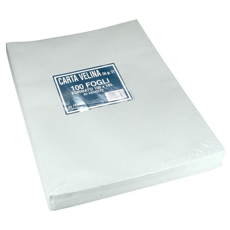 Busta 100 Fogli Carta Velina Piegata 100x140 21gr di Florio