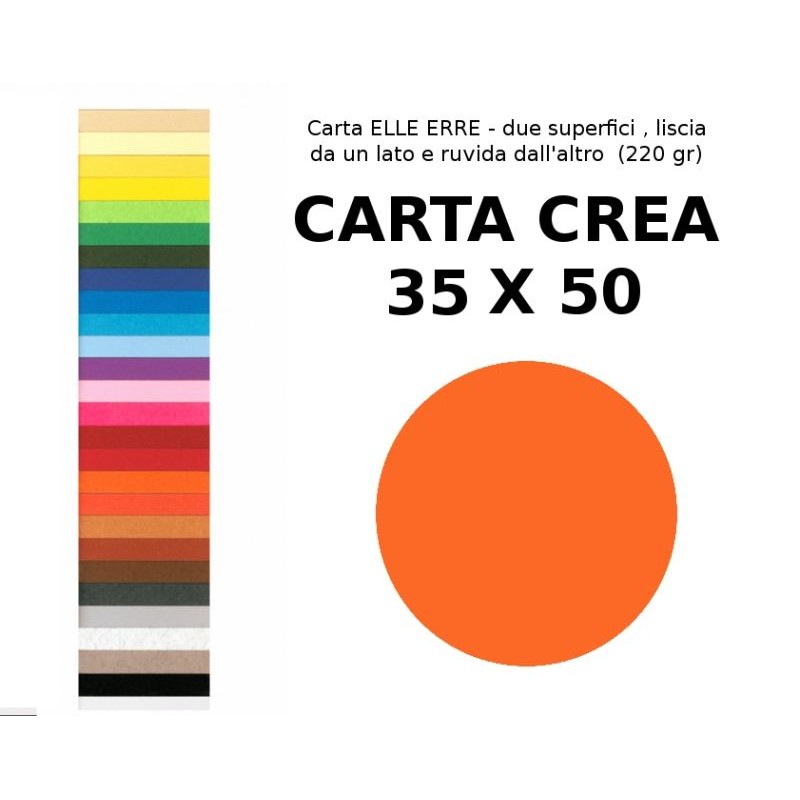 Cartacrea 35x50 Arancio (10ff) 220g/M2 di Fedrigoni Spa
