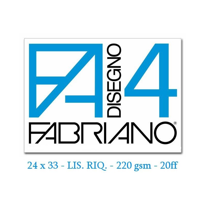 Album da Disegno F4 24x33 220g/M2 Liscio Riquadrato (20 Fogli) di Fedrigoni Spa