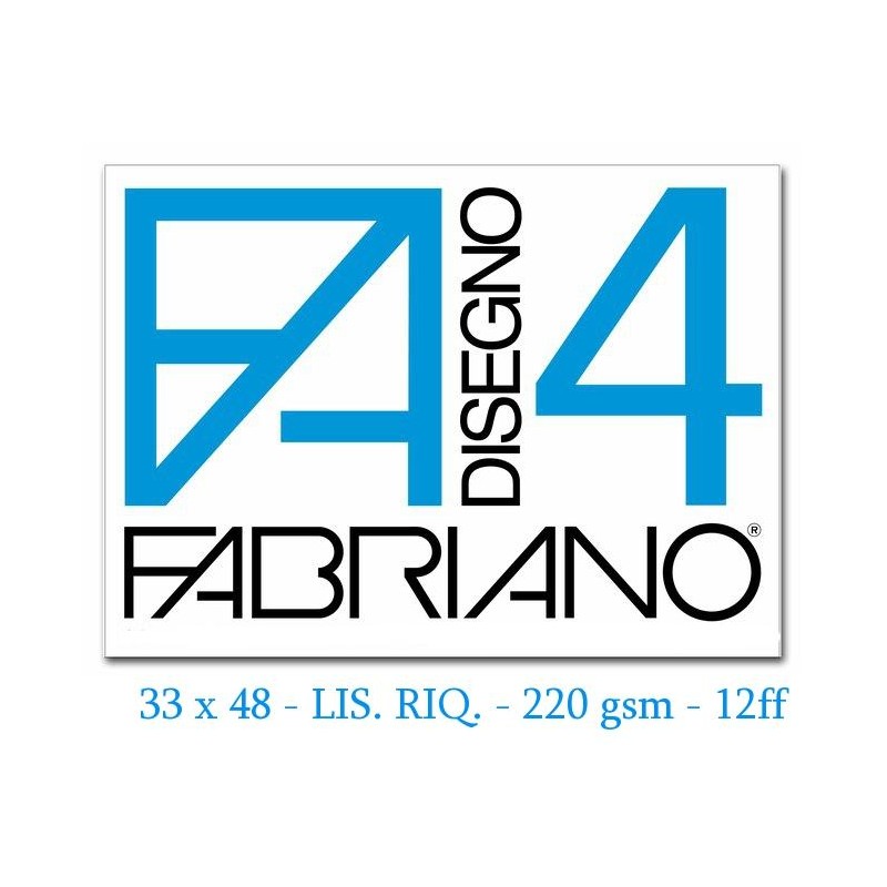 Album da Disegno F4 33x48 220g/M2 Liscio Riquadrato (12 Fogli) di Fedrigoni Spa