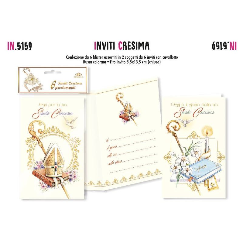 Inviti Cresima con Cavallotto di Cromo-Nb