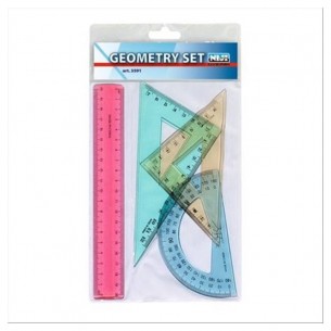 Geometry Set Righello 20 Cm. di Lebez