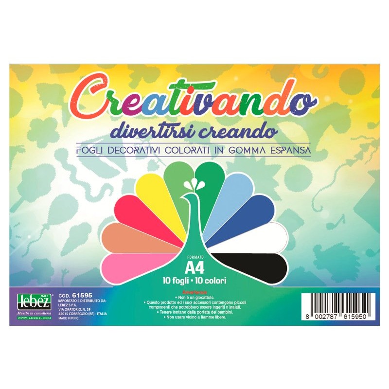 Fogli A4 in Eva Solid 10 Pz. di Lebez