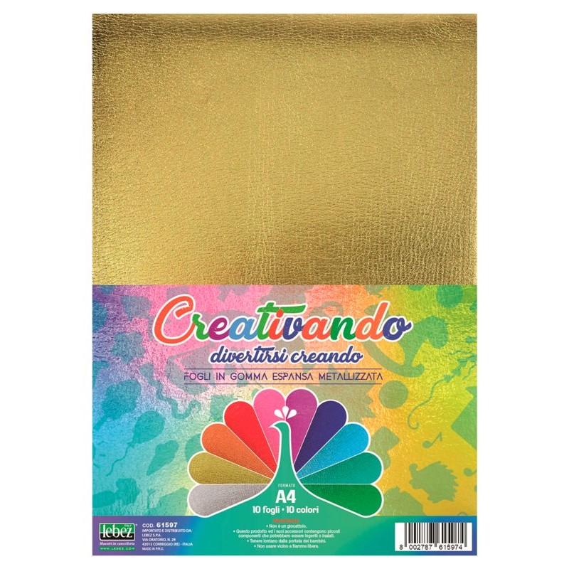 Fogli A4 in Eva Metal 10 Pz. di Lebez