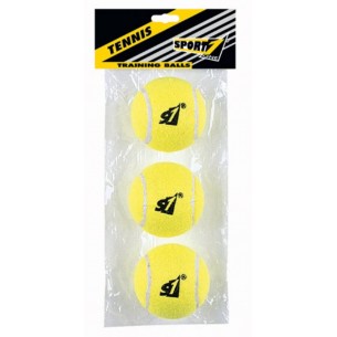 Busta 3 Palle Tennis Training Gialle di Mandelli