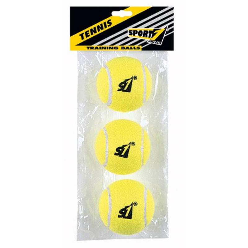 Busta 3 Palle Tennis Training Gialle di Mandelli