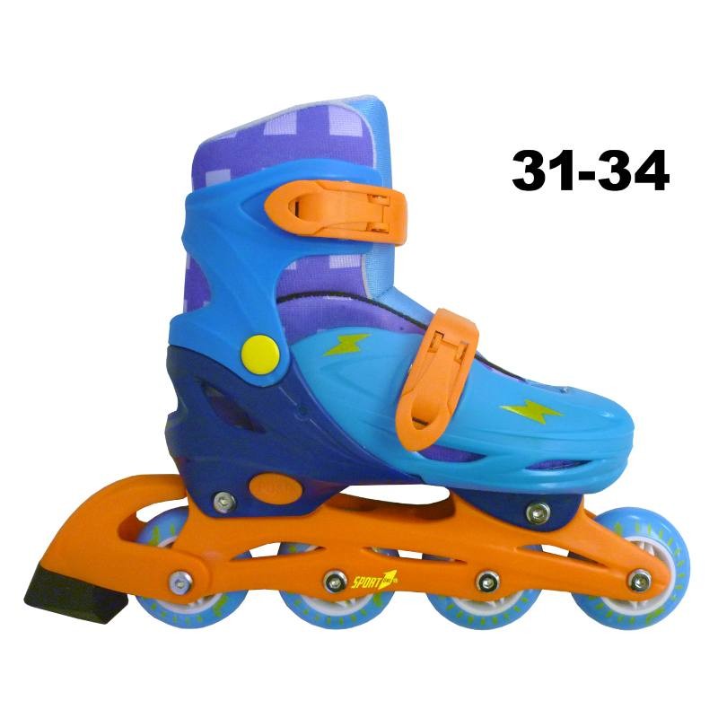 Pattini In-Line Easy Roller 31/34 Regolabili Azzurro di Mandelli