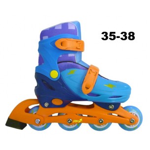 Pattini In-Line Easy Roller 35/38 Regolabili Azzurro di Mandelli