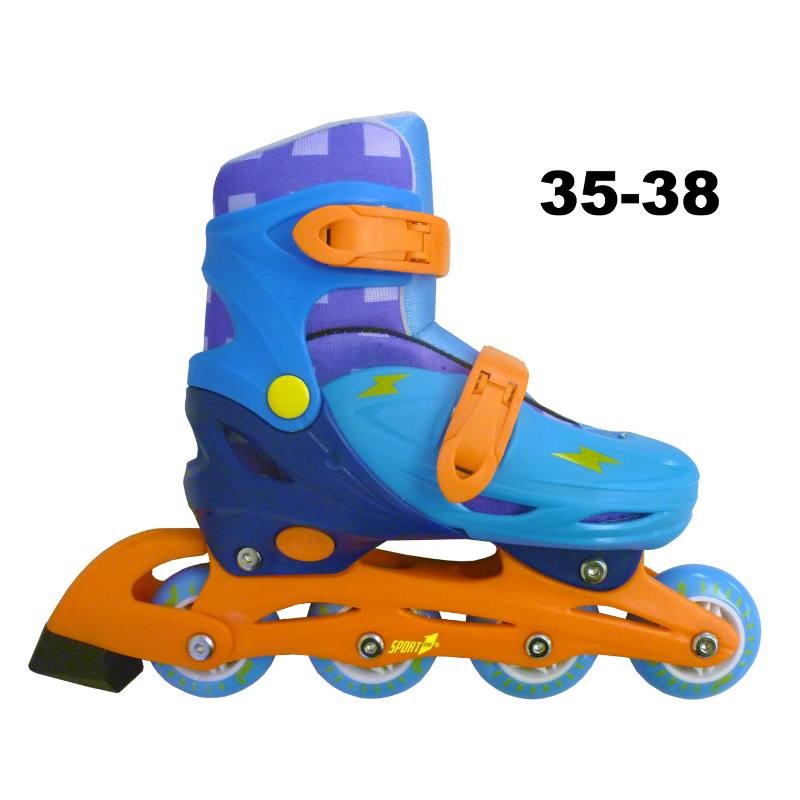 Pattini In-Line Easy Roller 35/38 Regolabili Azzurro di Mandelli