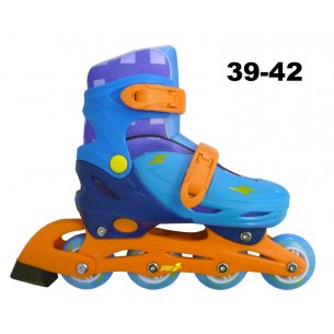 Pattini In-Line Easy Roller 39/42 Regolabili Azzurro di Mandelli