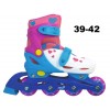 Pattini In-Line Easy Roller 39/42 Regolabili Rosa di Mandelli