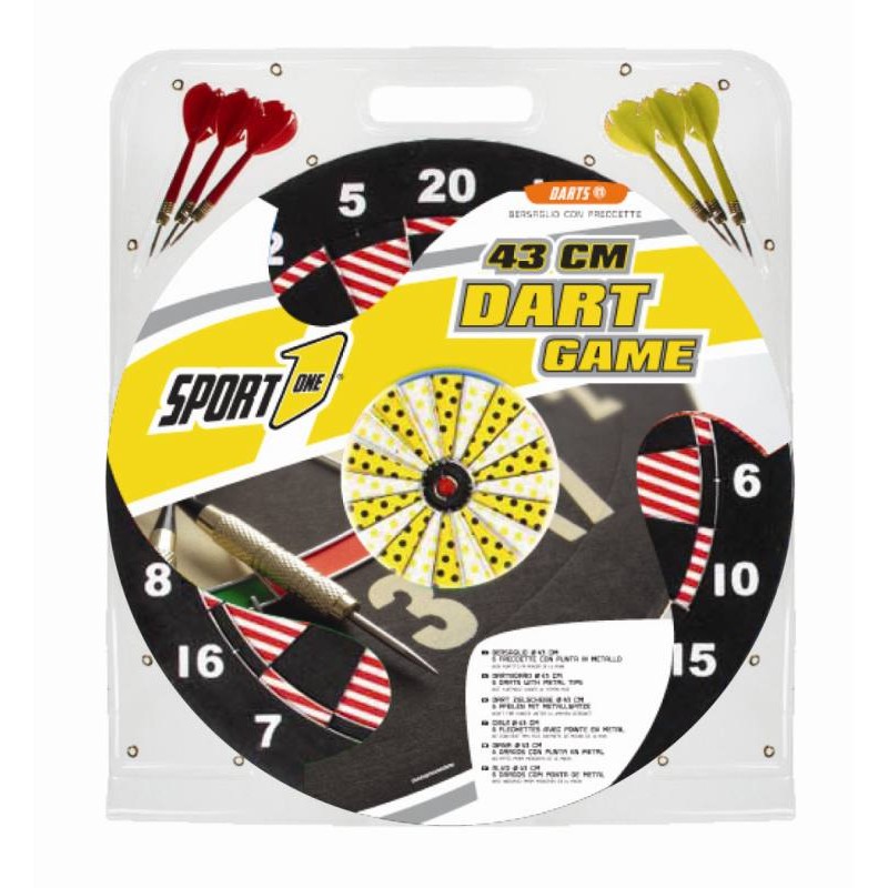 Bersaglio Sport Diam Cm 43, con 6 Frecc, Bivalva di Mandelli