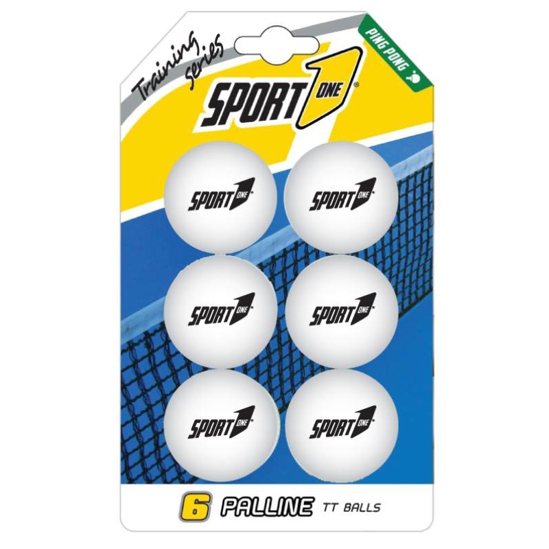 Blister 6 Palline Training Bianche 40 Mm di Mandelli