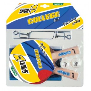 Set P/P College 2 Racchette + 2 Palle + Rete con Morsetti in Bivalva di Mandelli