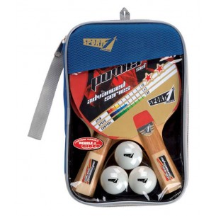 Set Ping Pong Power 2 Racchette + 3 Palle in Astuccio di Mandelli