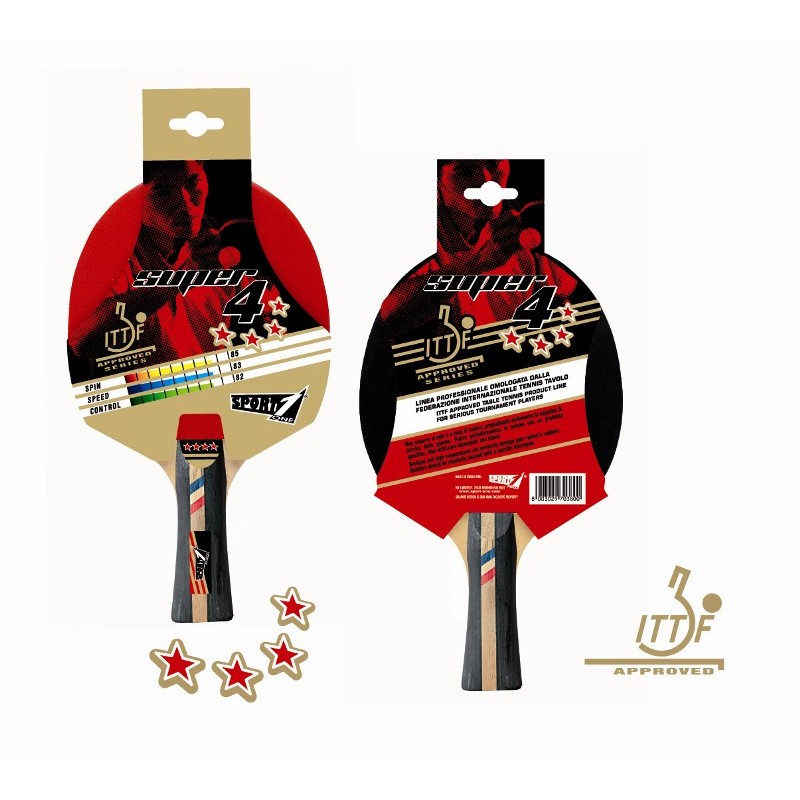 Racchetta 4 Stars Ittf Approved di Mandelli