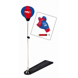 Punching Ball con Pedana, Guantoni e Pompa Altezza 90-125 Cm di Mandelli