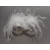 Set 4 Sfere Iride Piume.D10cm di Tabor