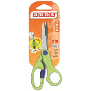 Forbice con Lama in Acciaio Inossidabile e Impugnatura in Gomma Misura 13cm - Display da 20 Pezzi di Arda
