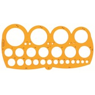 Maschera Normografo Circoligrafo Diametro da 1 a 55 Mm - Confezione da 10 Pezzi di Arda