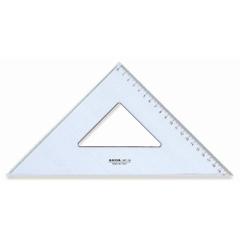 Squadra 45 Gradi in Plastica - Misura 15 Cm - Confezione da 20 Pezzi di Arda