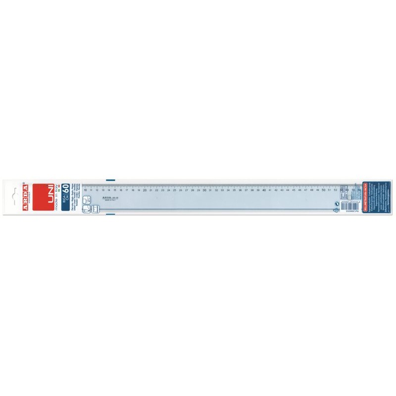 Righello 60 Cm in Plastica Trasparente - Imballo da 20 Pezzi di Arda