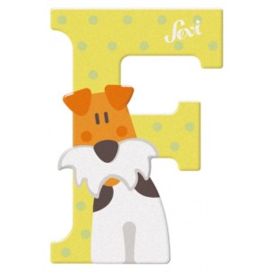 Lettera F Fox Terrier di Sevi Alfabeto Animali