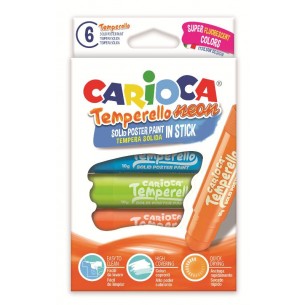Astuccio 6 Tempere Solide Temperello Colori Neon di Universal