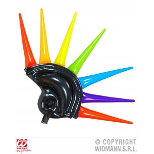 Elmo con Spunzoni Multicolore Gonfiabile 90 Cm di Widmann