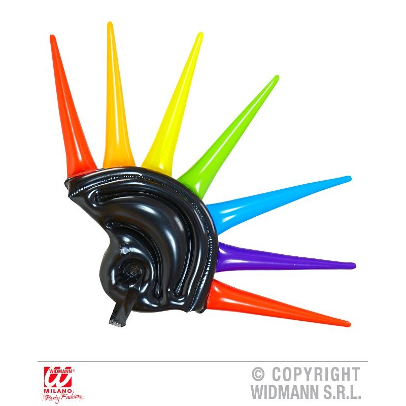 Elmo con Spunzoni Multicolore Gonfiabile 90 Cm di Widmann