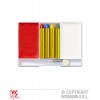 Set Trucco Clown (4 Matite Trucco. Makeup Rosso e Bianco in Vaschetta. Applicatore) di Widmann