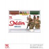 Set Trucco Soldato (4 Matite Trucco, Makeup Marrone e Verde in Vaschetta, Applicatore) di Widmann