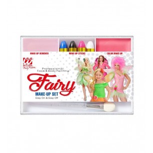Set Trucco Fatina (4 Matite Trucco. Makeup Argento e Rosa in Vaschetta. Applicatore) di Widmann