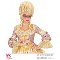 Maschera in Pizzo Metallizzato Rosa di Widmann