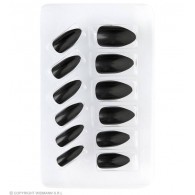 Set da 12 Unghie Stiletto Nere Auto-Adesive di Widmann