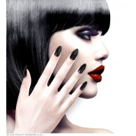 Set da 12 Unghie Stiletto Nere Auto-Adesive di Widmann