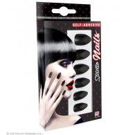 Set da 12 Unghie Stiletto Nere Auto-Adesive di Widmann