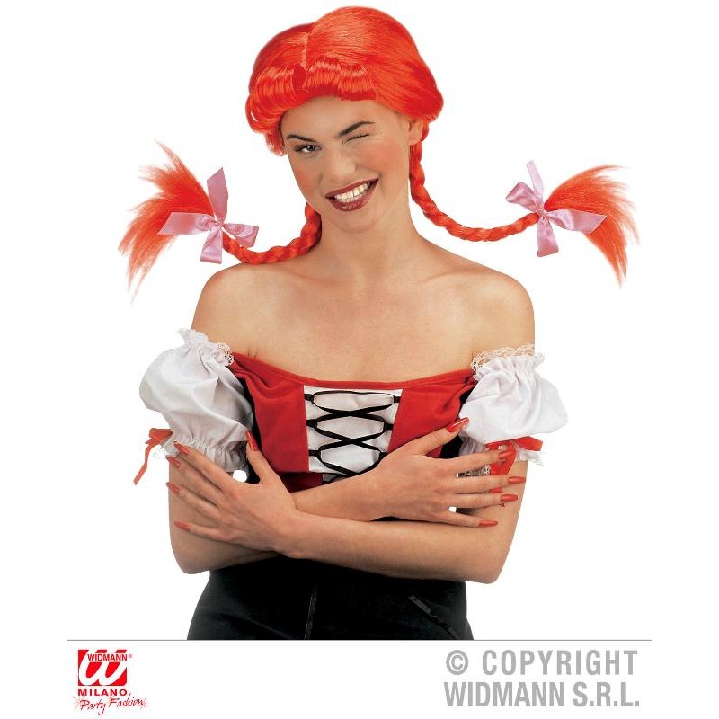 Parrucca Naughty Girl con Trecce Modellabili in Scatola di Widmann