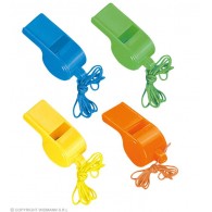 Set da 4 Fischietti Ass. in 4 Colori di Widmann