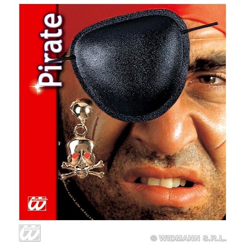 Set Pirata (Benda per Occhio. Orecchino) Ass. in 3 Modelli di Widmann