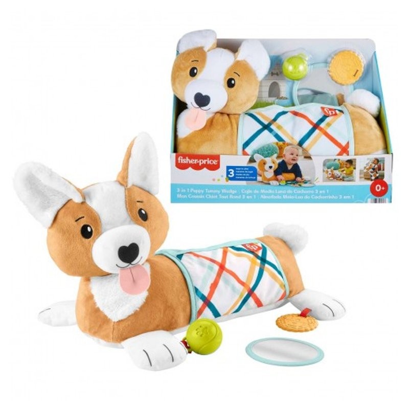 Cuscino Corgi Tummy Time 3 in 1 di Mattel Fisherprice